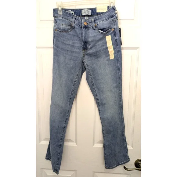 Women's High-Rise Slim Straight Fit Jeans Vintage Denim Wash Size 2 26R - Picture 2 of 6